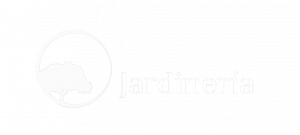 logo jardineria Las Rozas blanco